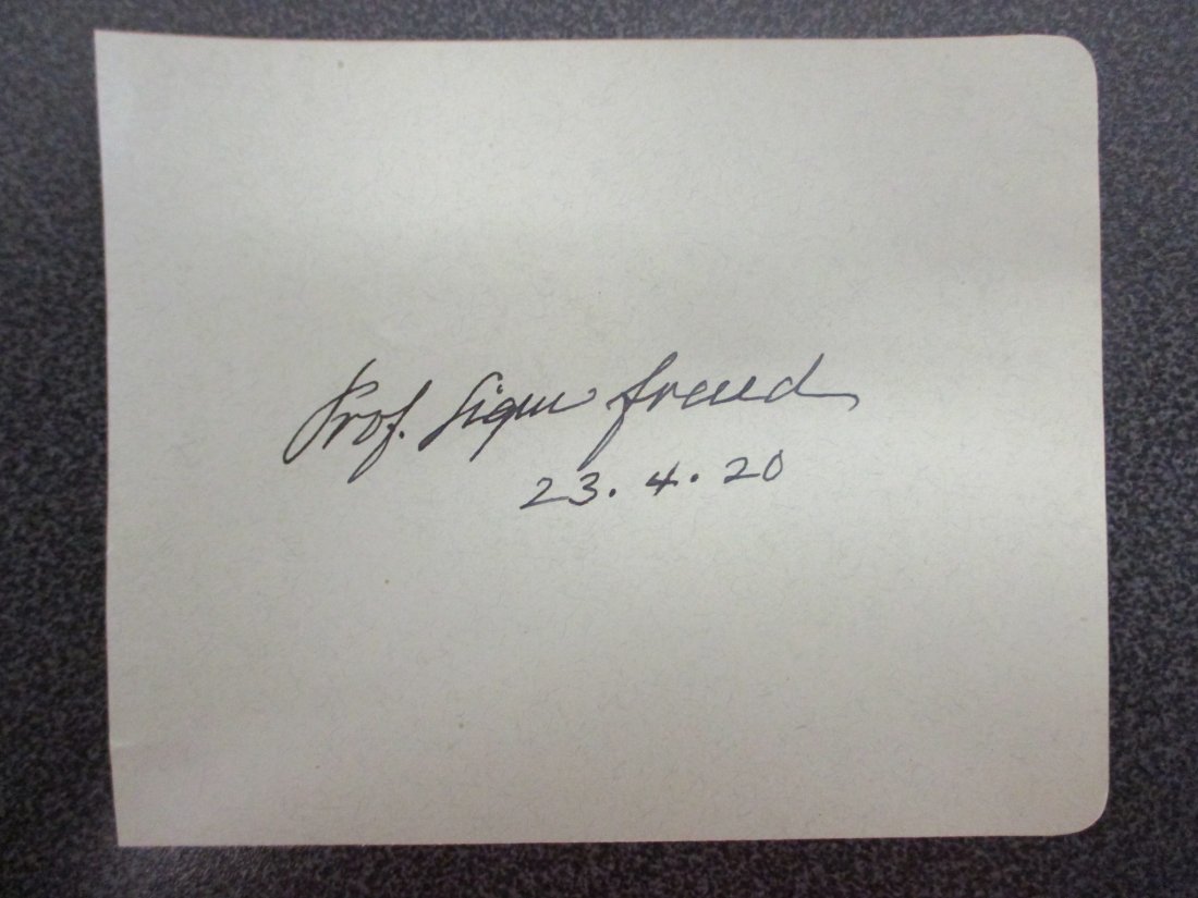Sigmund Freud Autographed Cut Signature - Unearth the Mind of the Father of Psychoanalysis with COA (1 of 5)