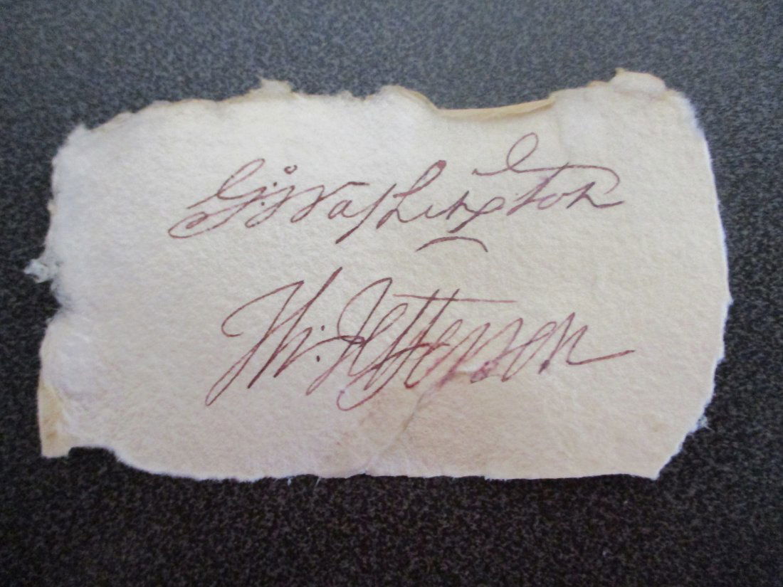 Historical Gem: Dual-Signed George Washington and Thomas Jefferson Cut Document with COA (1 of 6)