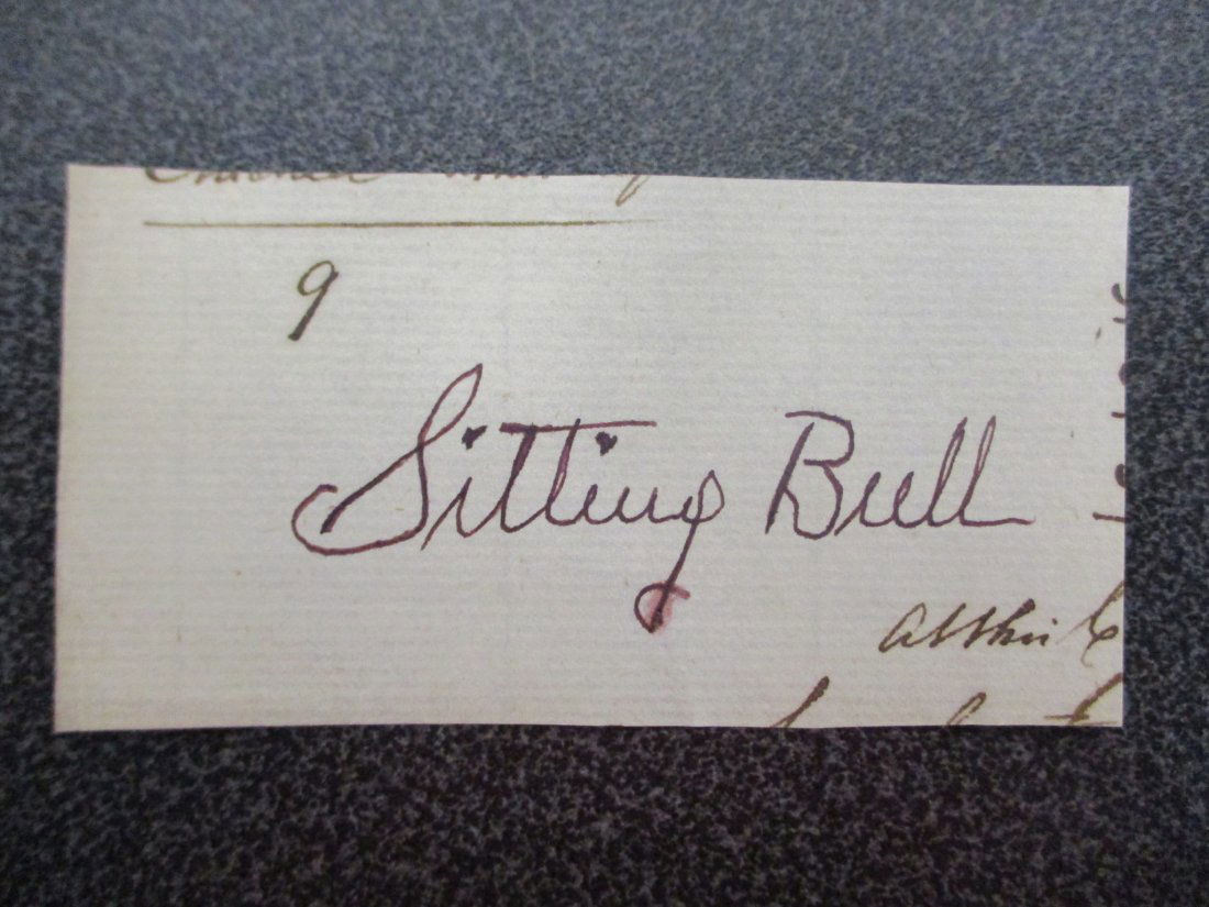 Sitting Bull's Majestic Legacy: Rare Signed Cut Signature with COA (1 of 5)
