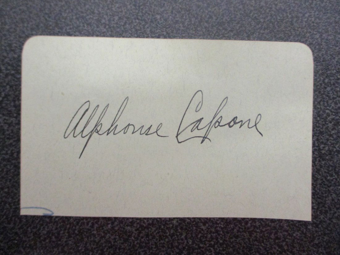 Al Capone's Signature Elegance: Authentic Signed Cut Signature with COA (1 of 5)