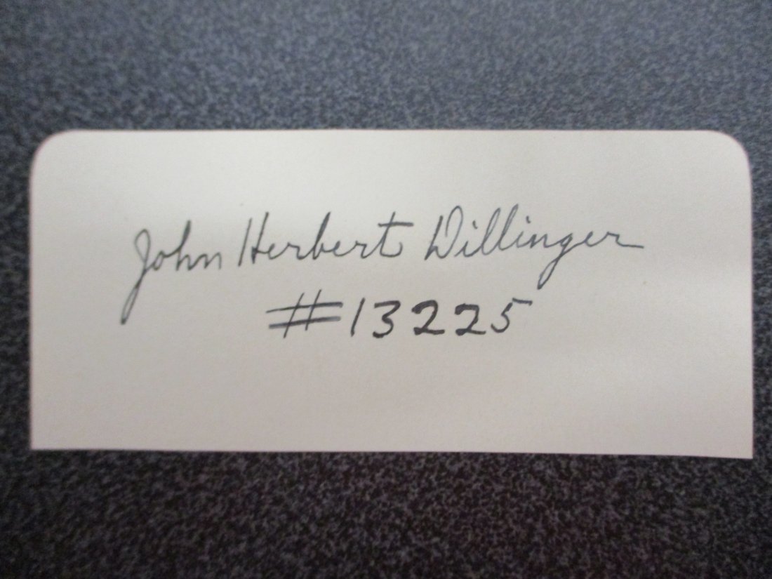 John Dillinger's Infamous Mark: Signed Cut Signature with Prison Number and COA (1 of 5)