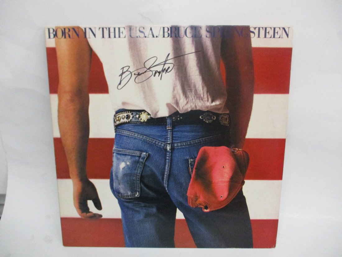 Authentic Bruce Springsteen Signed "Born in the USA" Album Cover with Certificate of Authenticity (1 of 4)