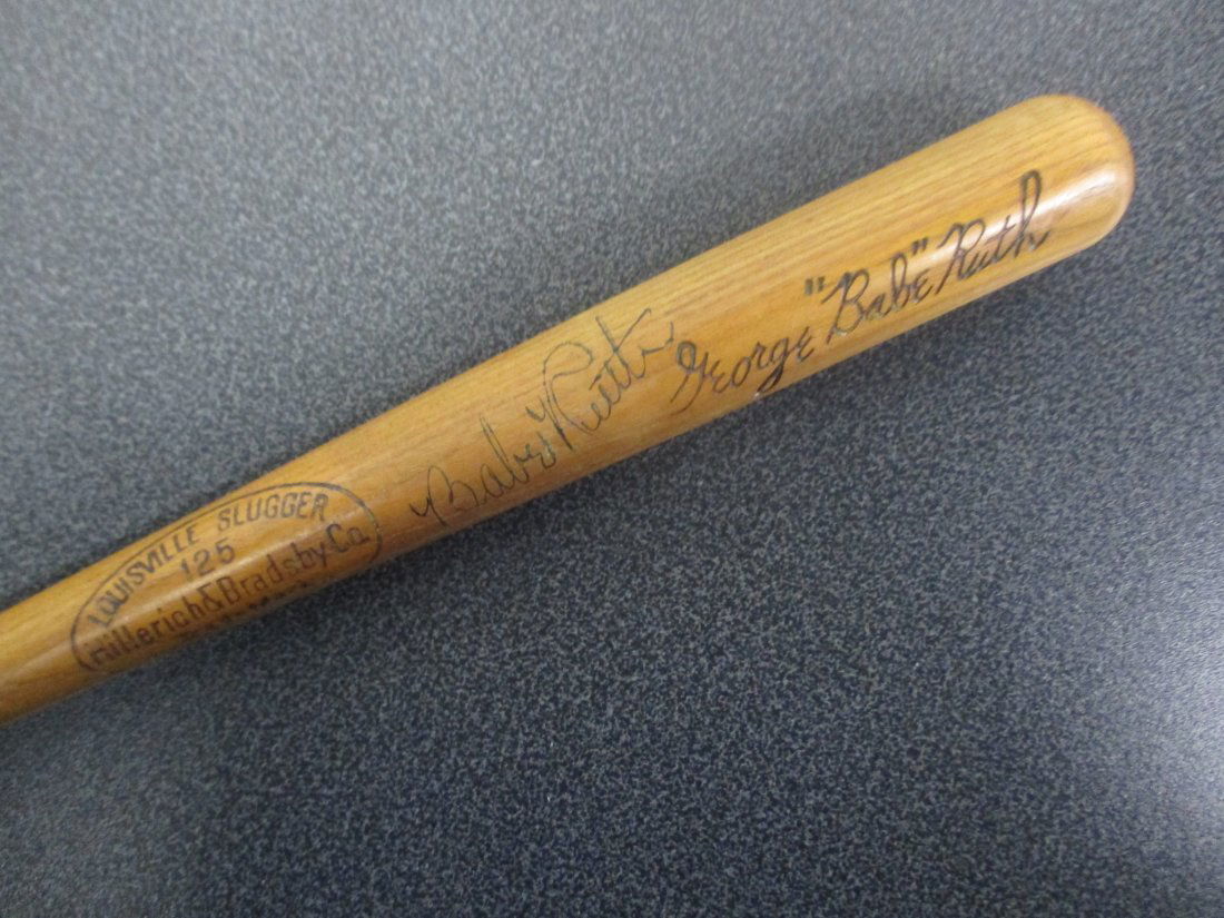 Babe Ruth Signed Mini Baseball Bat with COA – A Home Run Collectible (1 of 5)