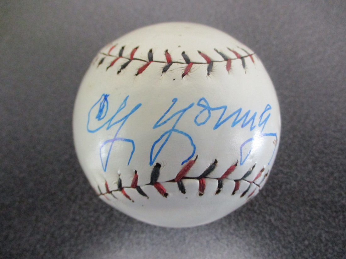 Cy Young Autographed Baseball with Certificate of Authenticity (COA) Timeless Elegance (1 of 5)