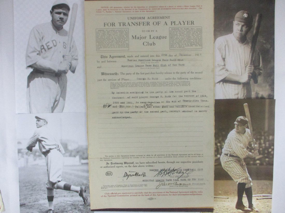 Babe Ruth's Sale from the Boston Red Sox to the New York Yankees, The Monumental Shift (1 of 7)