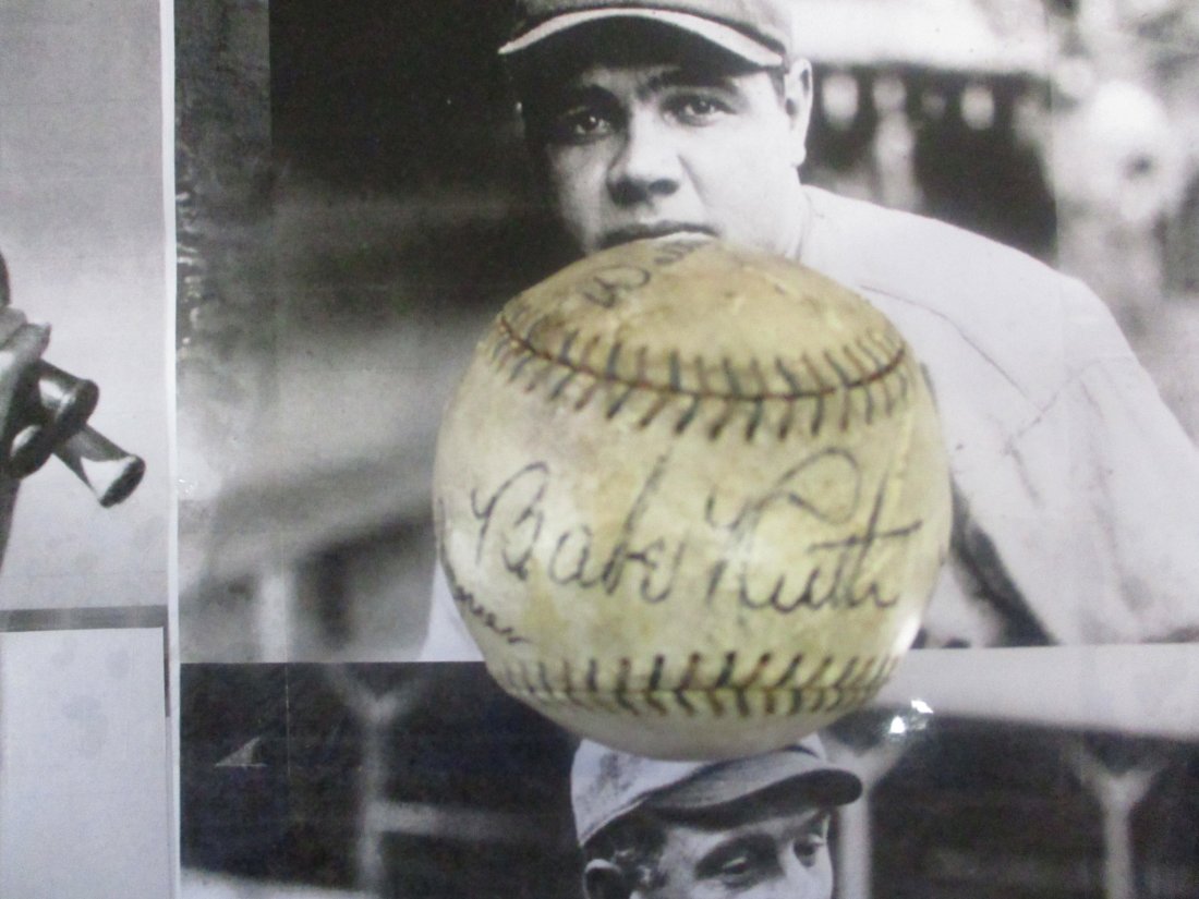 Babe Ruth, Lou Gehrig, Walter Johnson, Honus Wagner, Grover Alexander Signed Baseball with COA (1 of 7)