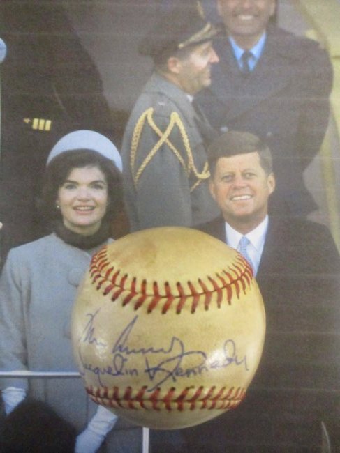 John F. Kennedy & Jacqueline Kennedy Signed Official American League Baseball with COA (1 of 3)