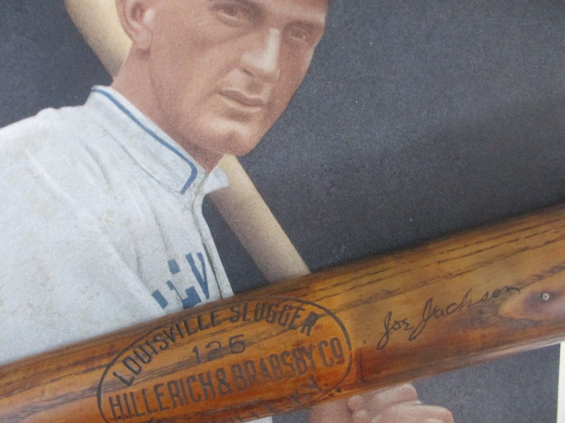 Shoeless Joe Jackson Signed Full Size 35-Inch Hillerich and Bradsby Baseball Bat (1 of 7)