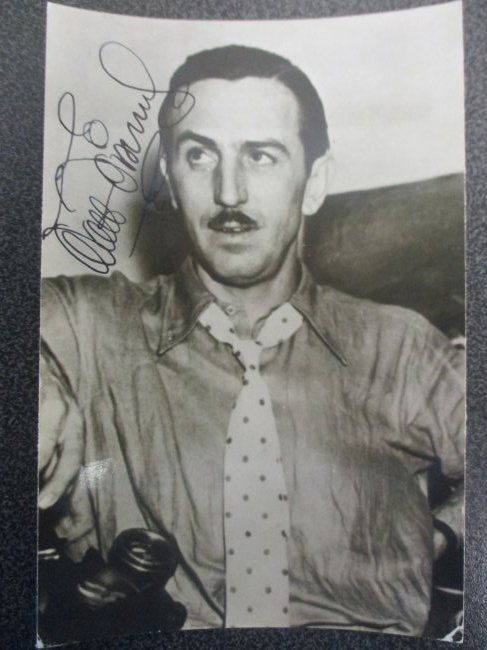 Walt Disney Autographed Photograph 6 1/2" x 4 1/2" with Certificate of Authenticity (COA)" (1 of 3)
