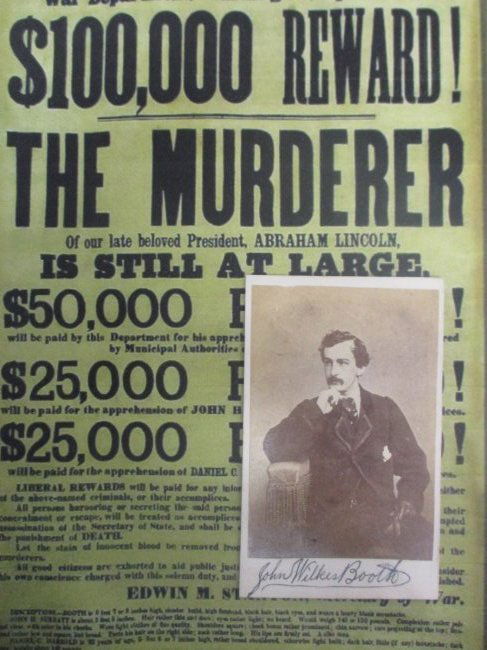 John Wilkes Booth Signed CDV Card w/ COA (1 of 4)