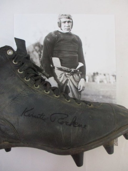 Knute Rockne Signed Personal Cleats with Certificate (1 of 6)