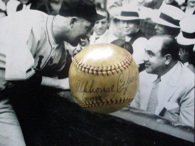Al Capone Signed Baseball – Dated June 27, 1928 – Certified Authenticity Included" (1 of 2)