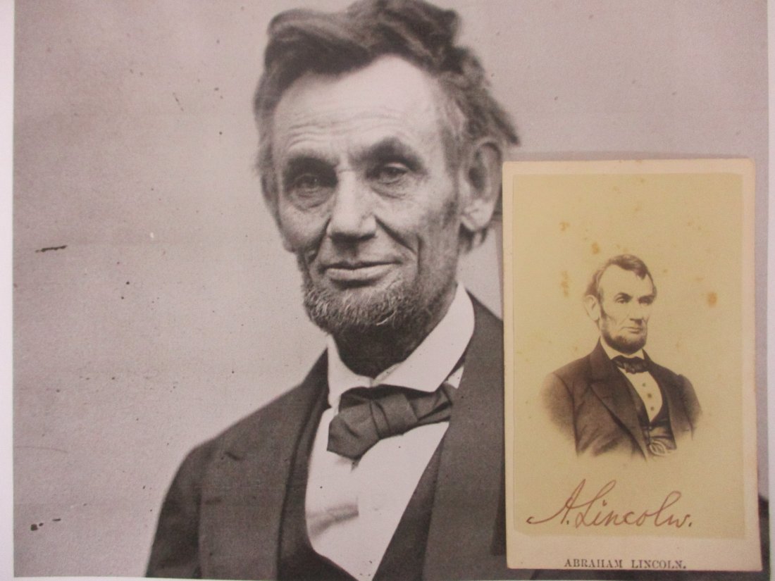 Abraham Lincoln Signed CDV Card – Authenticated with COA (1 of 4)
