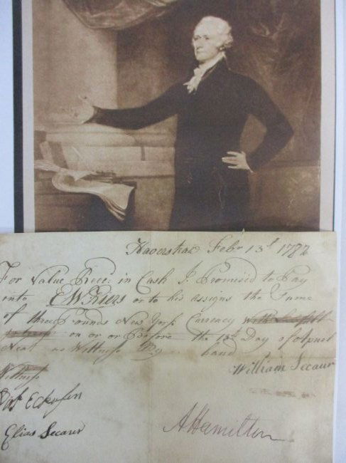 Alexander Hamilton Signed Receipt from February 15, 1787 – Authenticated with COA (1 of 4)