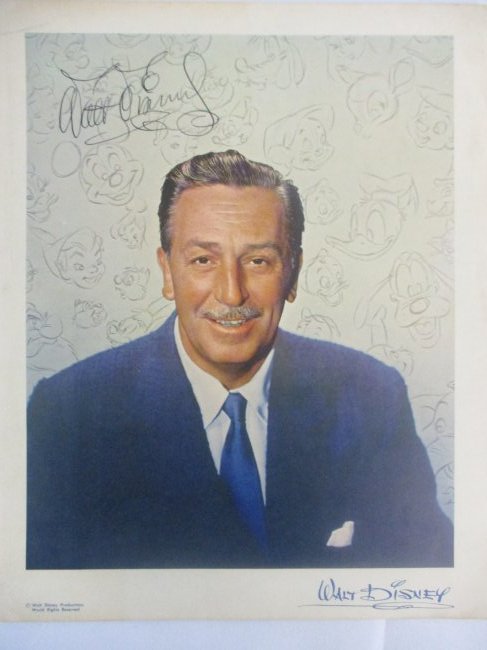 Walt Disney Signed 8 x 10 Photograph with Certificate of Authenticity (1 of 4)