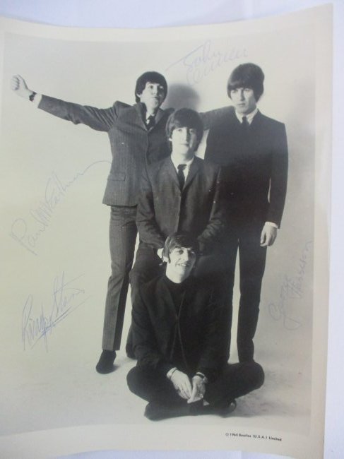 The Beatles Signed 8 x 10 Photograph - All Four Signatures - John, Paul, George, and Ringo (1 of 5)