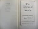 John Steinbeck Signed "The Grapes of Wrath" with Certificate of Authenticity COA