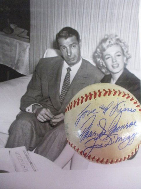 Marilyn Monroe and Joe DiMaggio Signed Official American League Baseball w/ COA  A Collector's Gem (1 of 4)