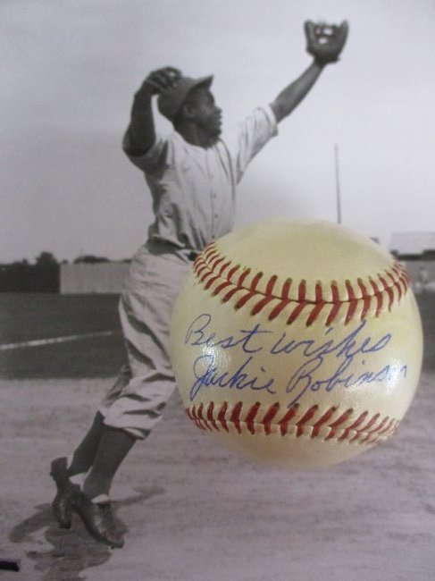 Jackie Robinson Signed Official National League Baseball – A Rare Gem with Personal Inscription (1 of 3)