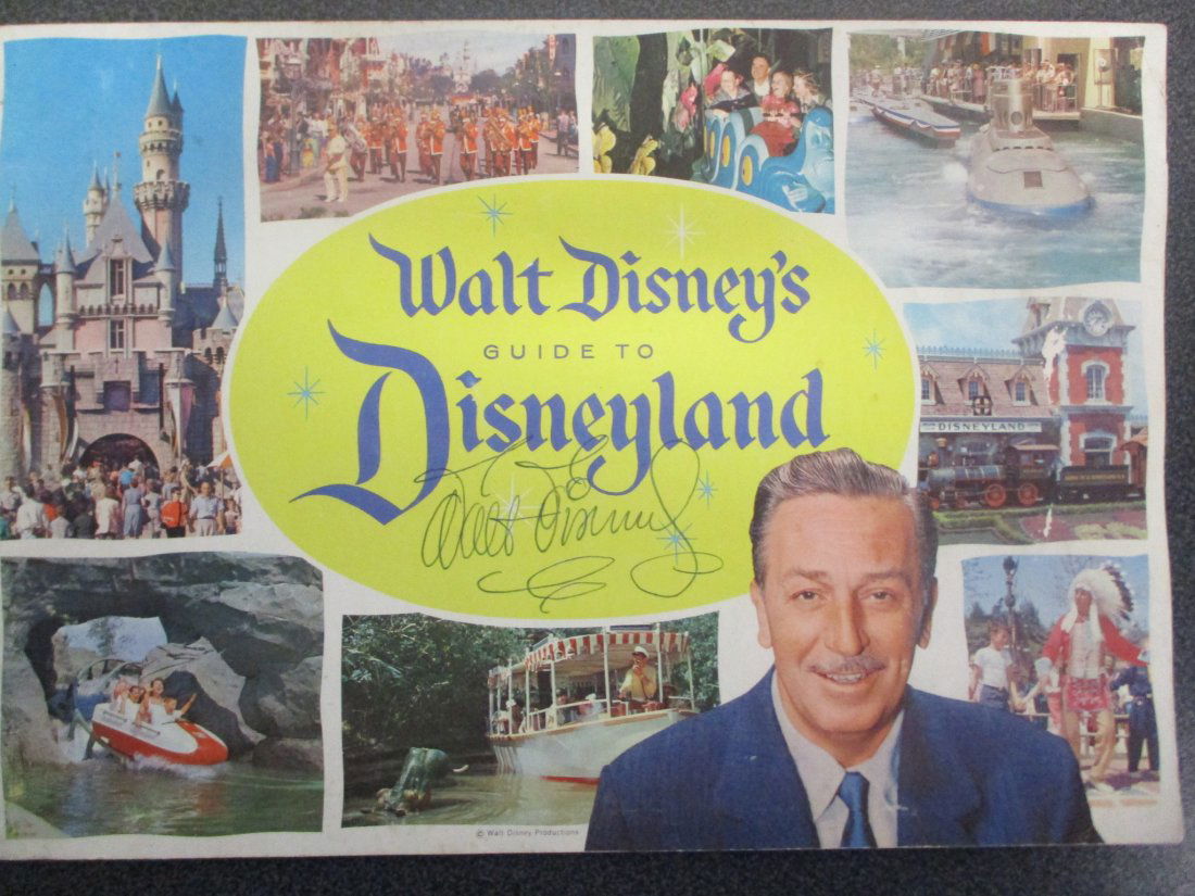 Walt Disney-signed "Walt Disney's Guide to Disneyland 1960" (1 of 4)