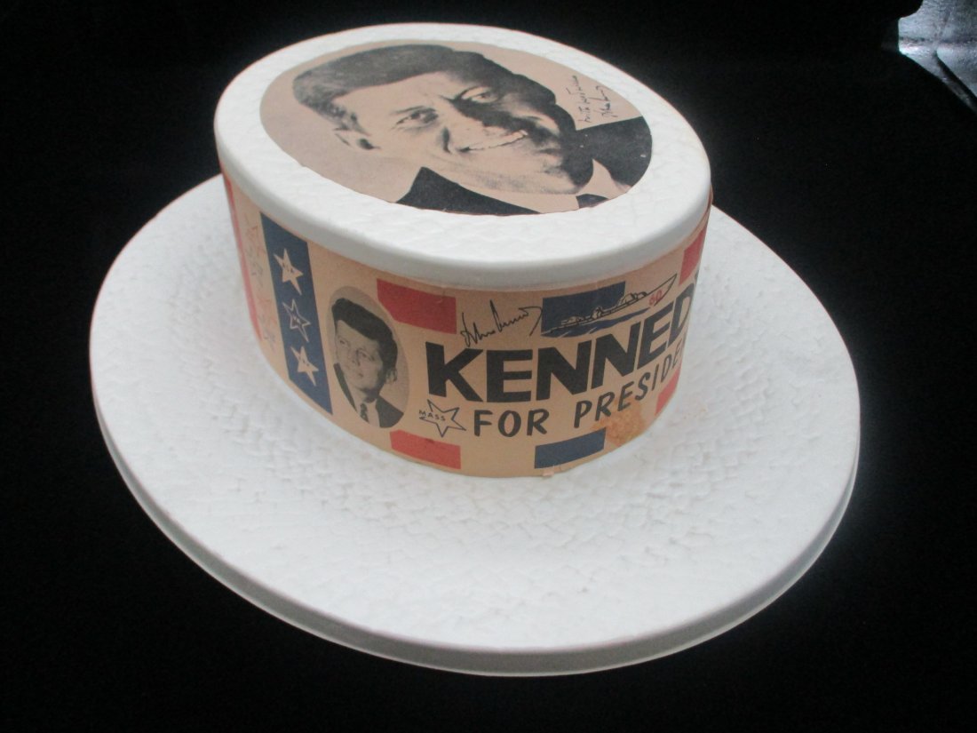 Presidential Rarity - John F. Kennedy Signed Election Promo Hat with Best Wishes Inscription and COA (1 of 7)