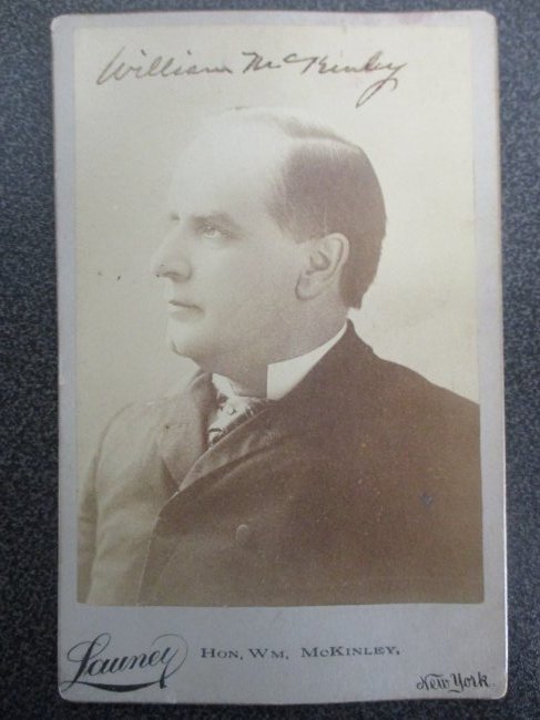 William McKinley Signed Cabinet Photo (6 1/2" x 4") with Certificate (1 of 3)