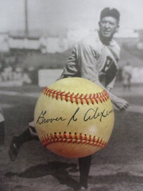 Grover Cleveland Alexander Signed Baseball with Certificate (1 of 2)