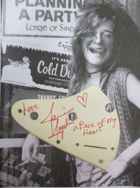 Janis Joplin Signed Guitar Pick Guard – A Piece of Rock Bliss with Certificate (1 of 3)