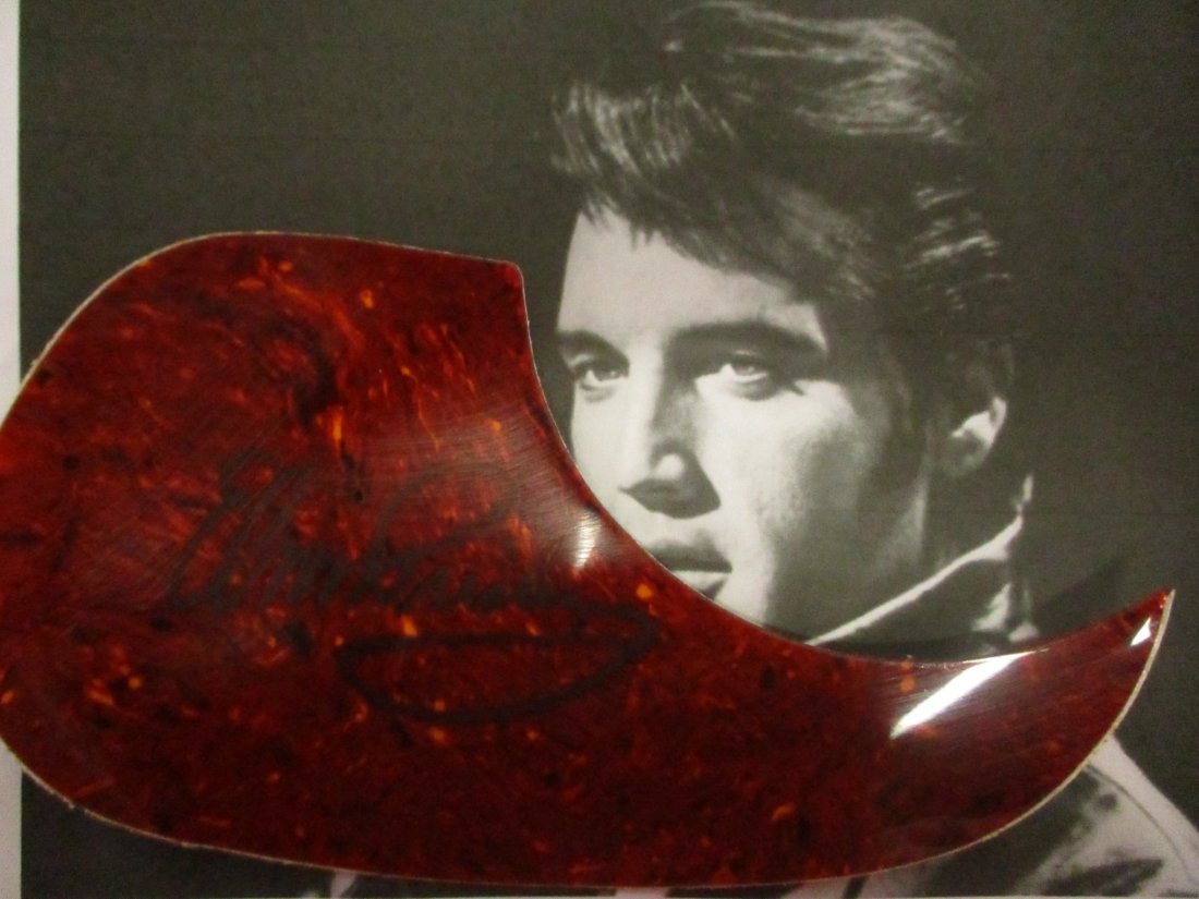 Elvis Presley Signed Guitar Pick Guard – The King's Signature with Certificate (1 of 3)