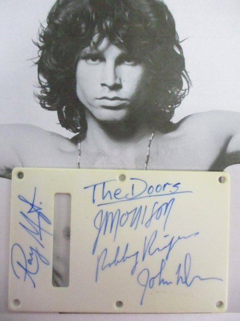 Jim Morrison & The Doors Signed Guitar Pick Guard – A Psychedelic Odyssey with Certificate (1 of 3)