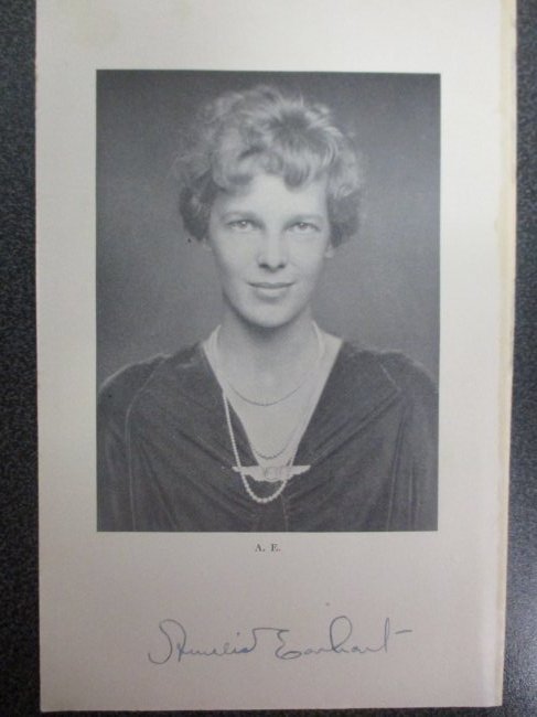 Amelia Earhart Signed Book Page Photo - Rare Aviation Memorabilia (1 of 3)