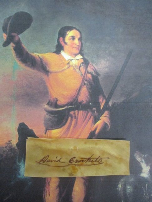 David Crockett (Davy Crockett) Signed Cut Signature - Rare Historical Relic (1 of 3)