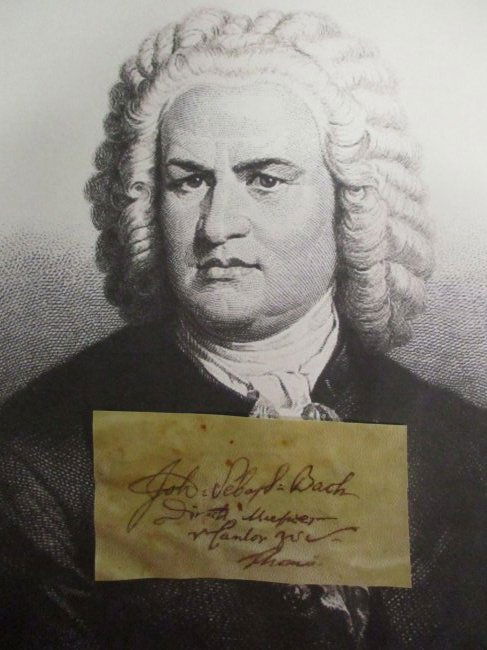 Johann Sebastian Bach Signed Cut Signature - Baroque Brilliance Preserved (1 of 3)