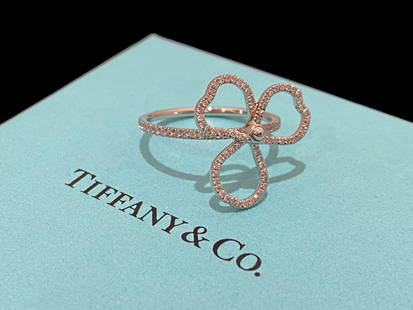 Tiffany & Co. Clover Diamond Ring 18K White Gold & Diamonds Size 7.25: Tiffany & Co. Clover Diamond Ring 18K White Gold & Diamonds Size 7.25 Condition: like new Metal: 18k White gold Ring size: 7.25 Gem stone: Diamond Comes with original box or pouch.