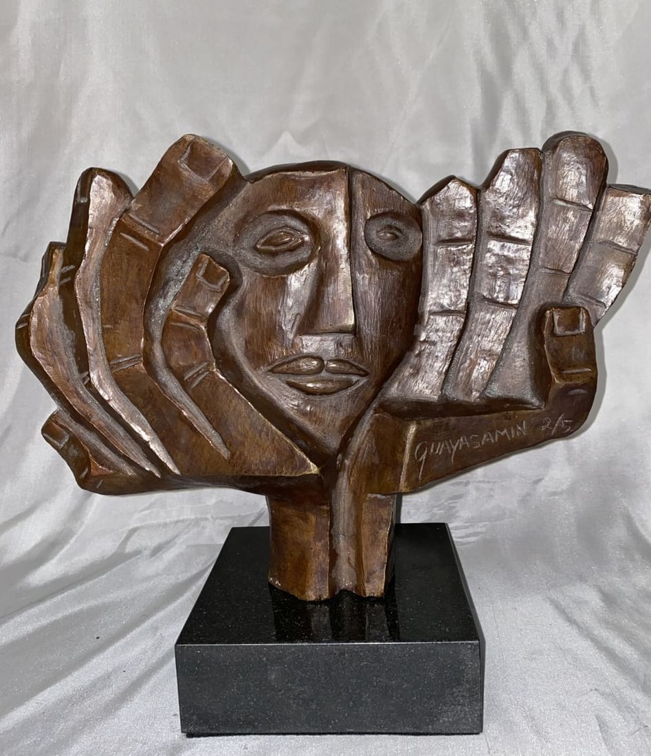 OSWALDO GUAYASAMIN ECUADORIAN BRONE SCULPTURE (1 of 3)