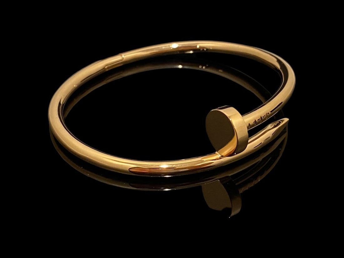 CARTIER JUST UN CLOU BRACELET (THICK) 18K ROSE GOLD SIZE 17 (1 of 6)