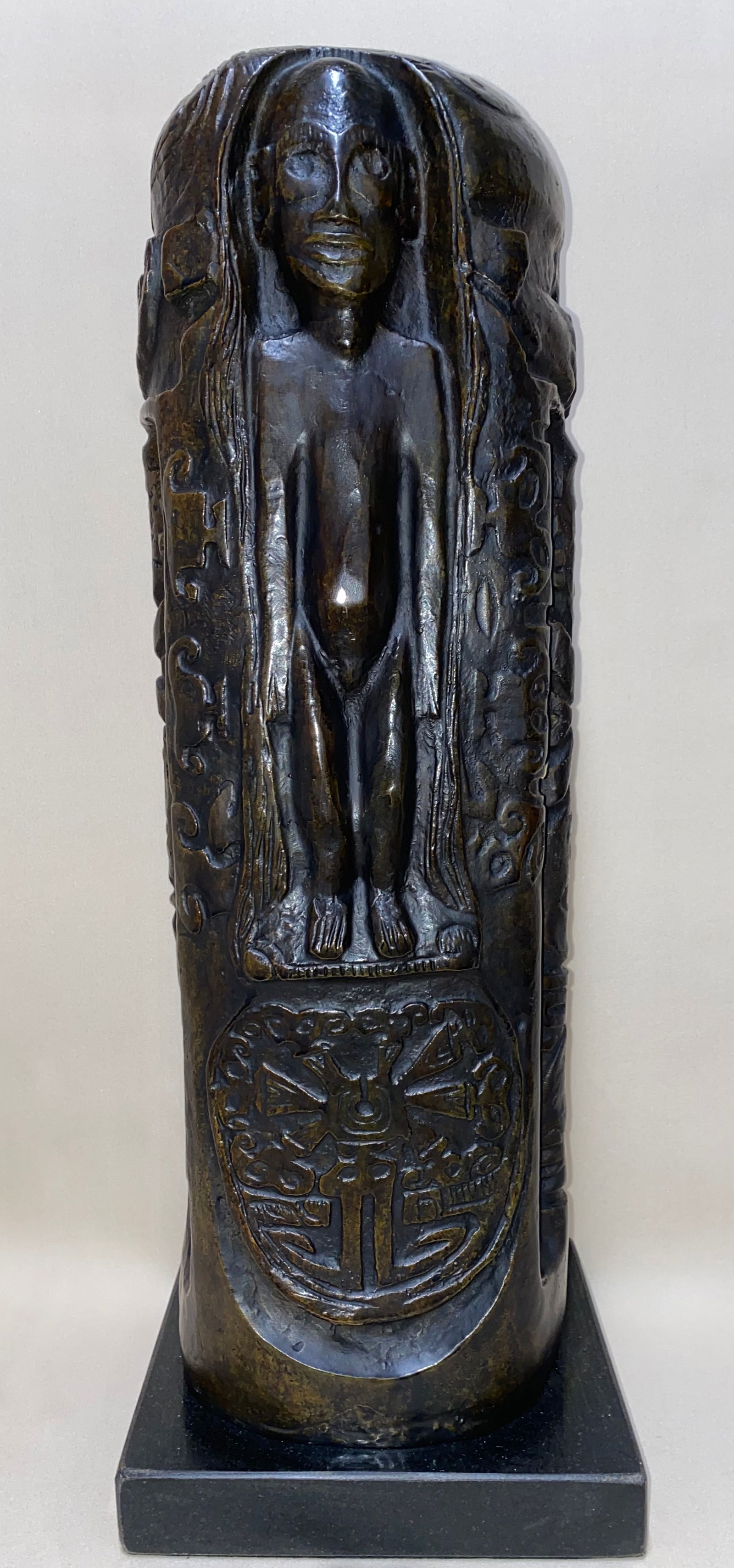 LARGE FRENCH BRONZE PLINTH PAUL GAUGUIN (1 of 4)