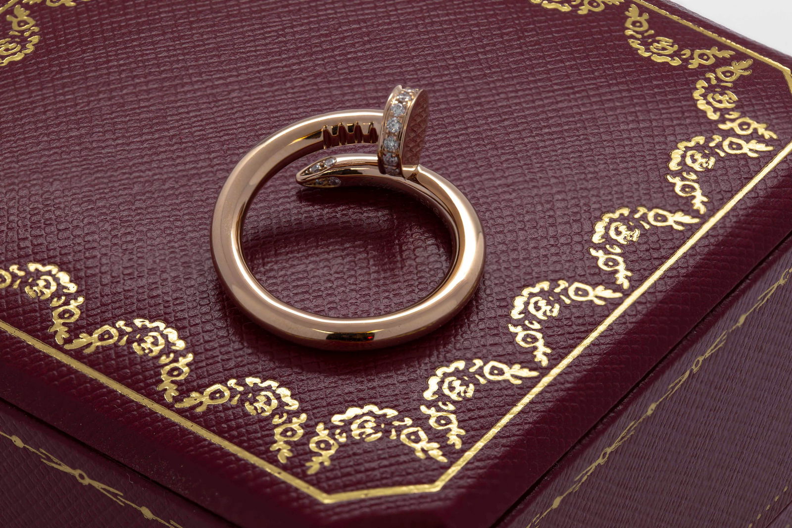 Cartier JUSTE UN CLOU 18K rose gold Diamond RING;  Size 53 (1 of 4)