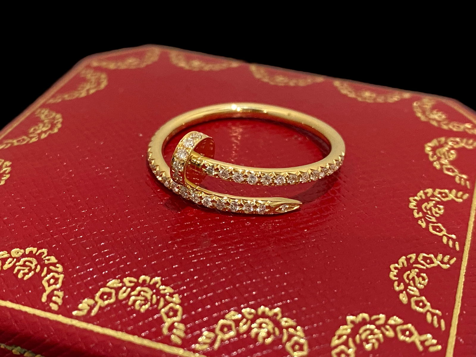 Cartier 18K Yellow Gold Diamond Juste Un Clou Ring Size 57 (1 of 7)