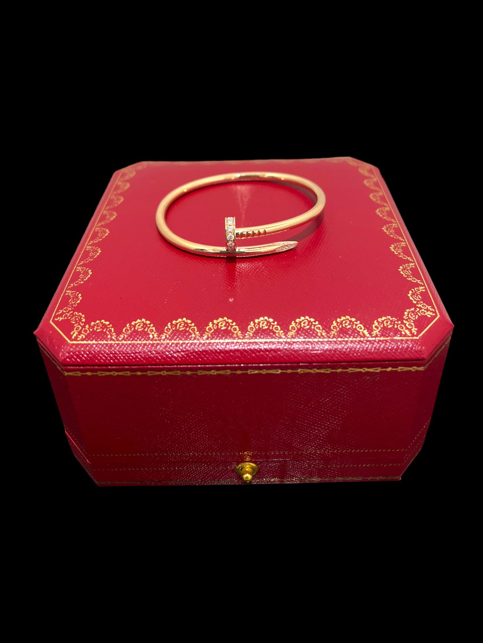 Cartier 18K Rose Gold & Diamonds Juste Un Clou Bracelet Size 17 (1 of 5)