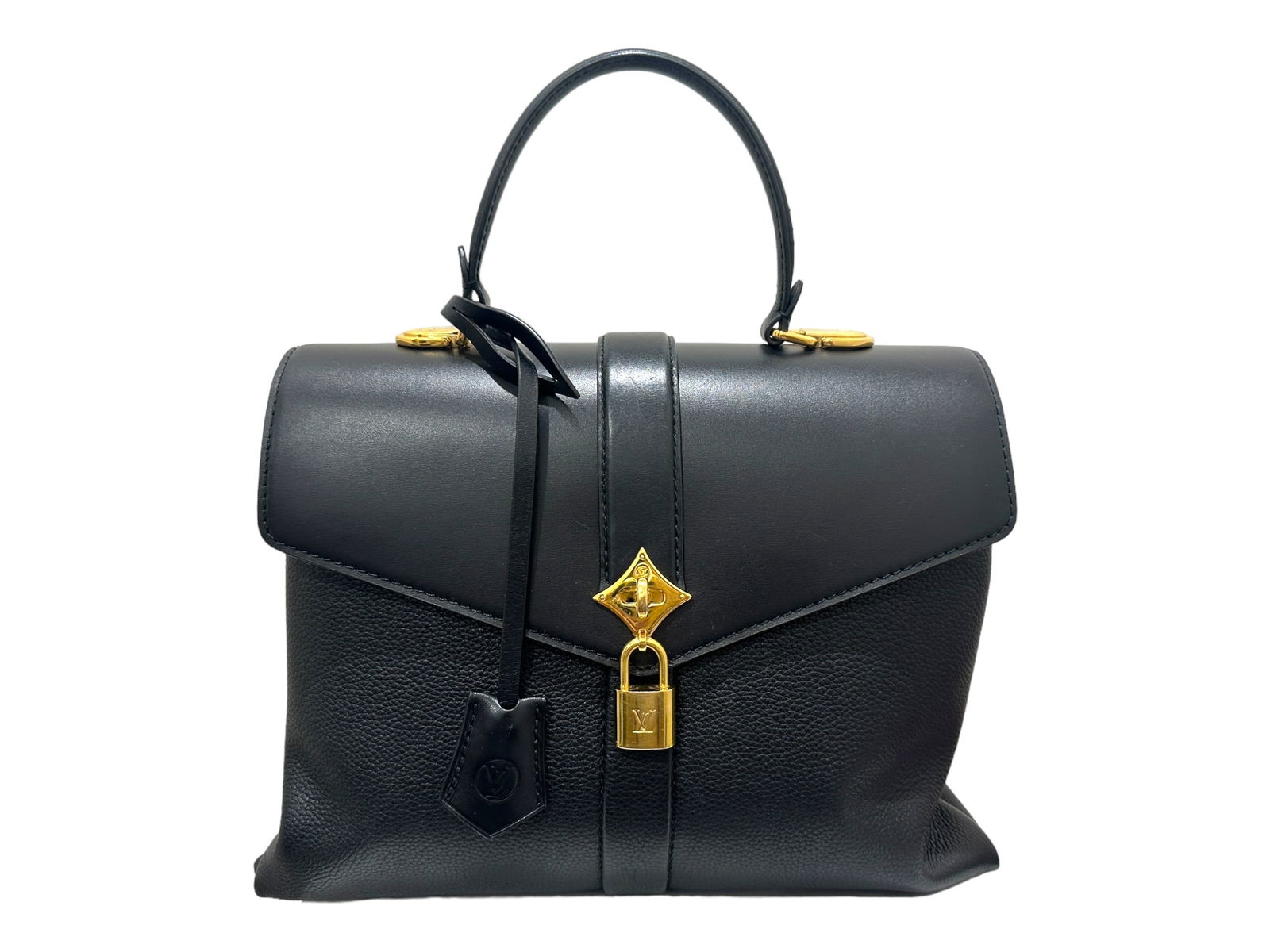 Louis Vuitton Rose Des Vents MM Grained Smooth Calfskin Black Leather Bag (1 of 10)