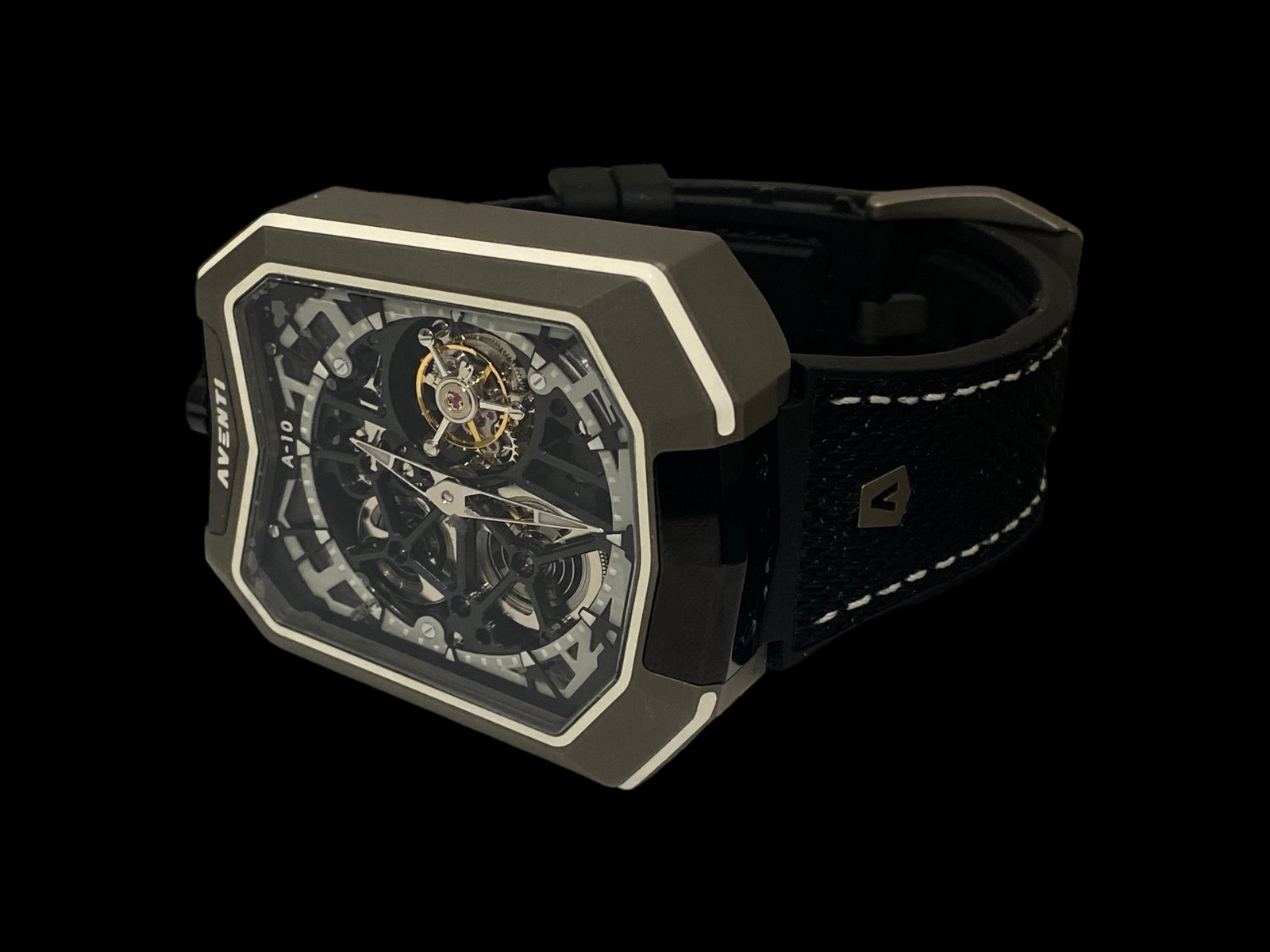 Aventi A10-08 Raw Titanium Tourbillon Watch W/ Box, Book and Card (1 of 15)