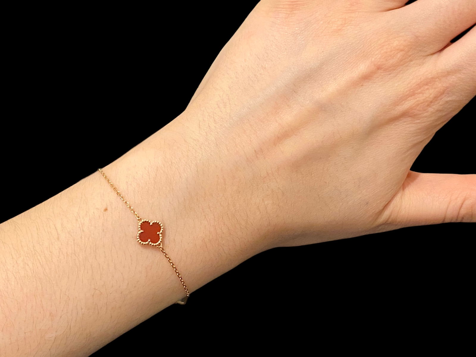 ブレスレット × ヴィンテージ(中古) VAN CLEEF & ARPELS SWEET ALHAMBRA BRACELET PD2626 Van Cleef & Arpels Sweet Alhambra Bracelet 18K Yellow Gold