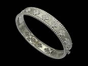 Van Cleef & Arpels Perlee Clovers 18K White Gold Diamond Bracelet