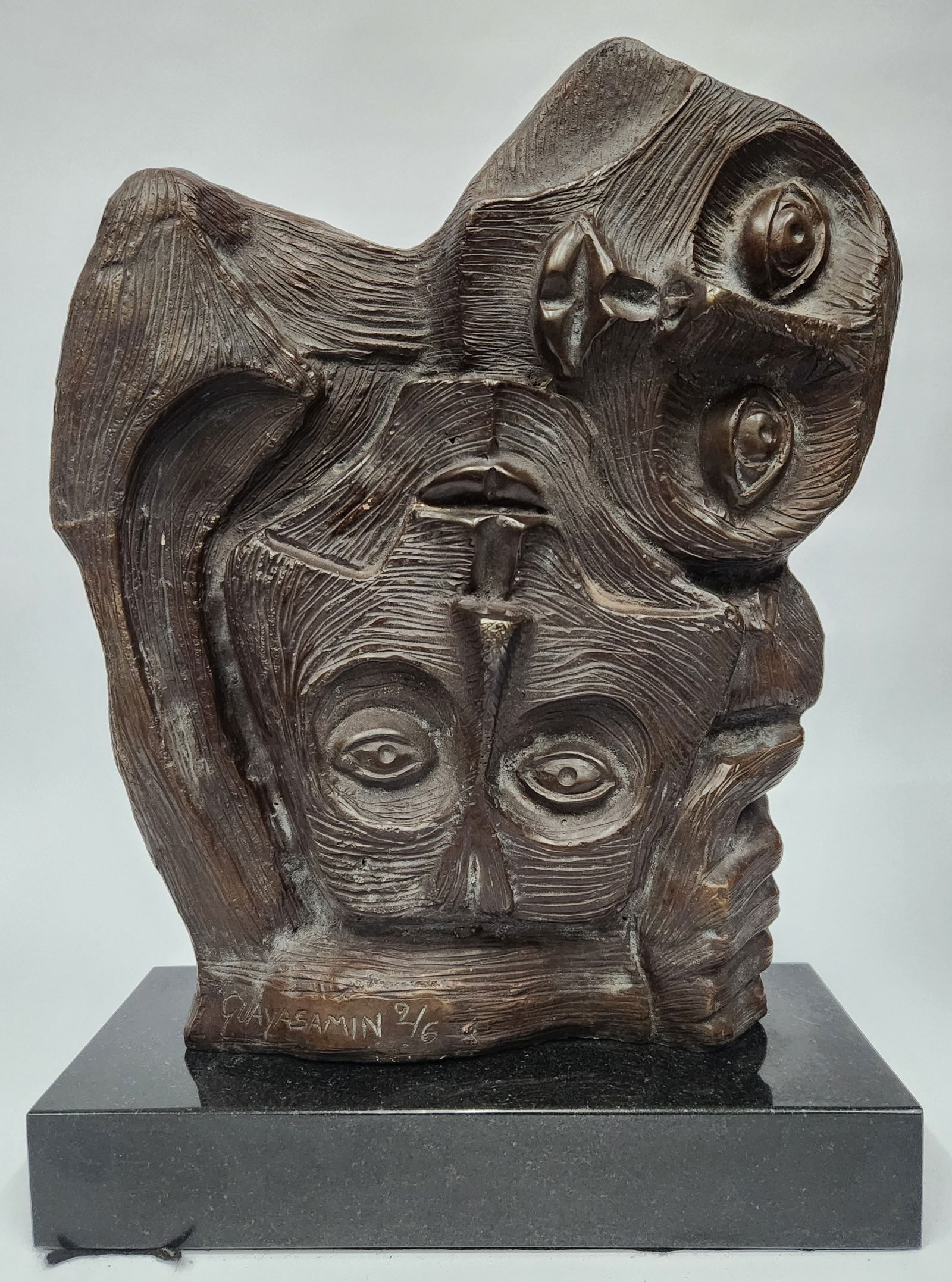 ECUADORIAN BRONZE SCULPTURE OSWALDO GUAYASAMIN (1 of 6)