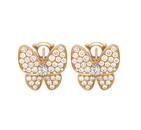 Van Cleef & Arpels Two Butterfly Earrings,18K yellow gold, round and marquise-cut diamonds