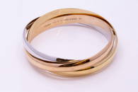 Cartier Trinity Tri Color 18K Gold Bracelet Size 17