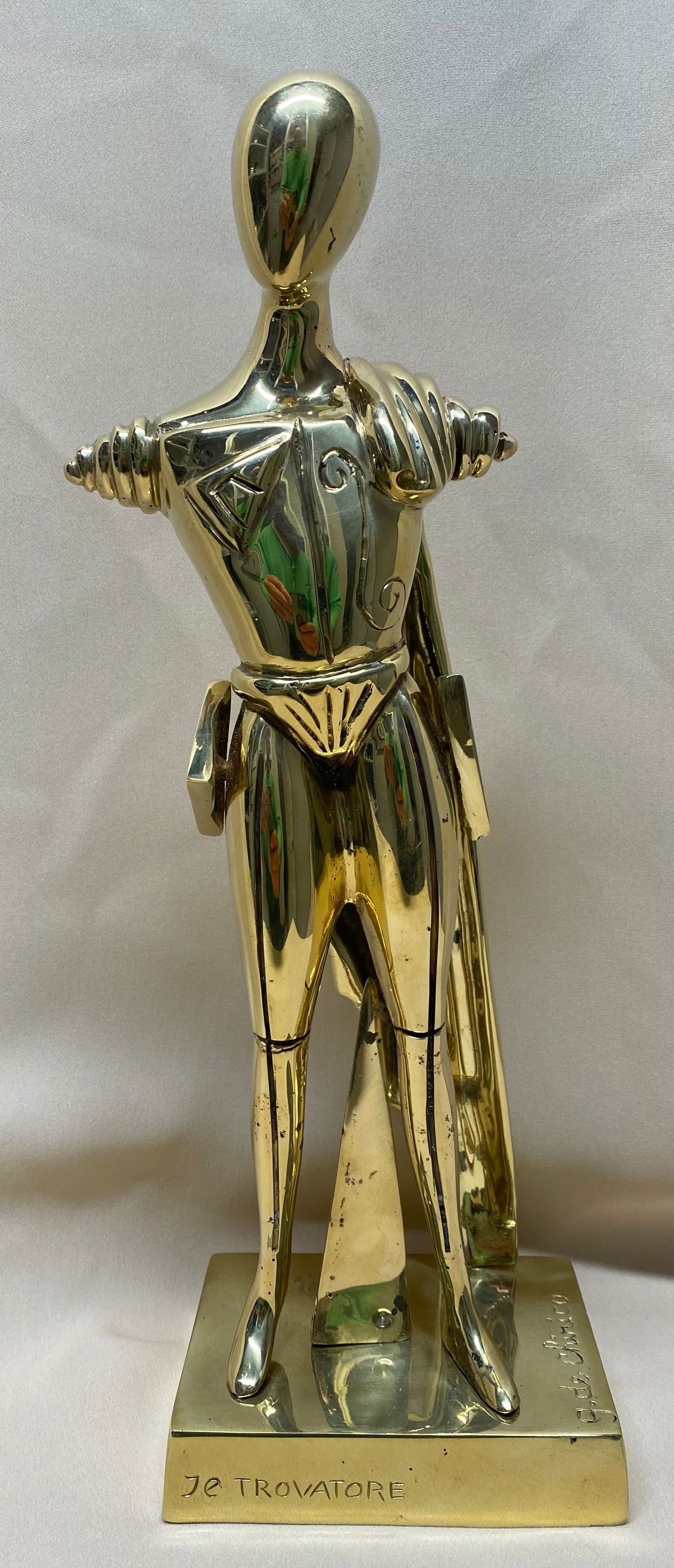 ITALIAN BRONZE SCULPTURE GIORGIO DE CHIRICO TROVATORE (1 of 7)