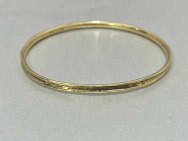 Ippolita 18k Yellow Gold Hollow Concave Bangle Bracelet. Weight: 12.9 grams