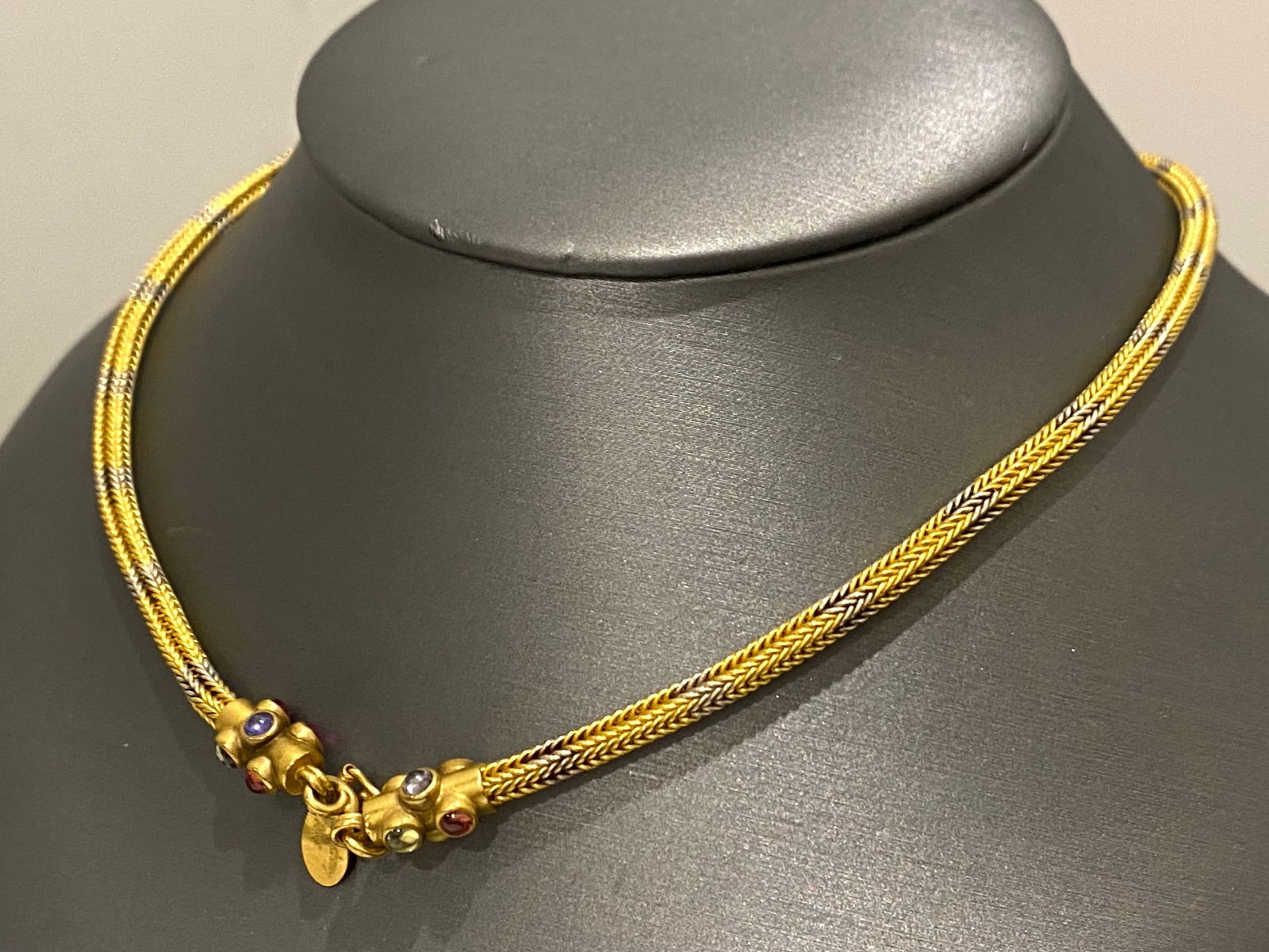 REINSTEIN ROSS 22 KARAT Yellow Gold Gemstone Pendant Necklace, Weight: 59.3 grams (1 of 5)